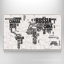 World Map Art On Canvas Decorative Canvas Map Print For Wall Hanging Decor